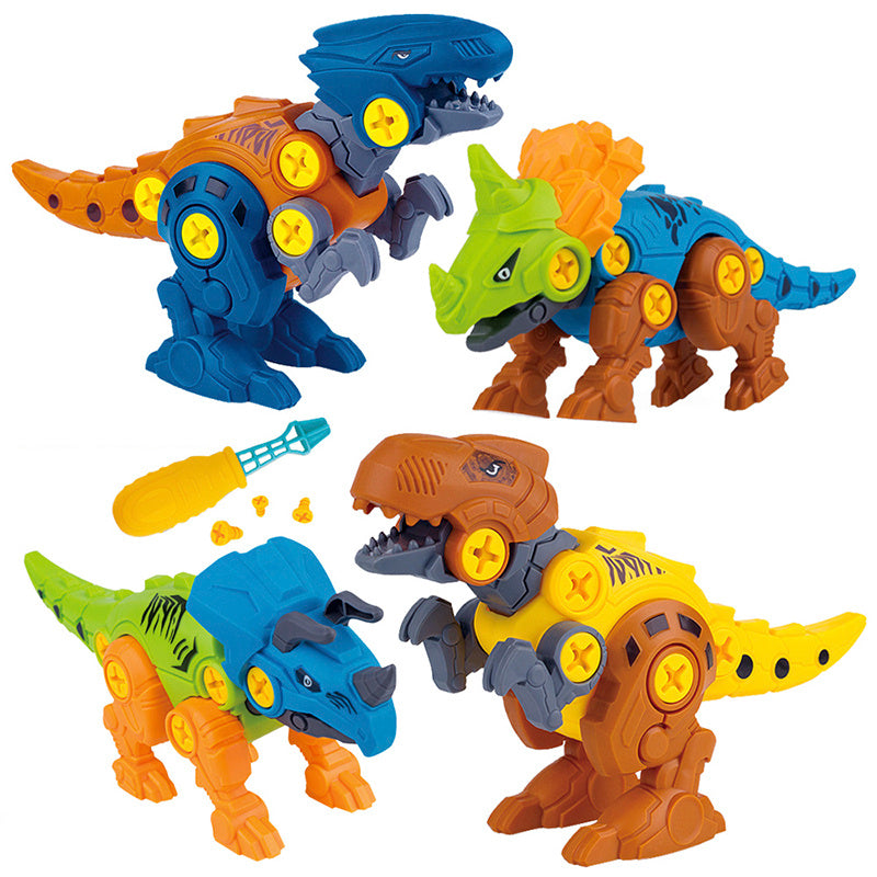 Kit de Montagem e Desmontagem de Brinquedo de Dinossauro: Conjunto de Parafusos e Porcas para Montar o Modelo.