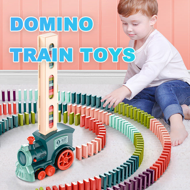 Brinquedo de trem dominó