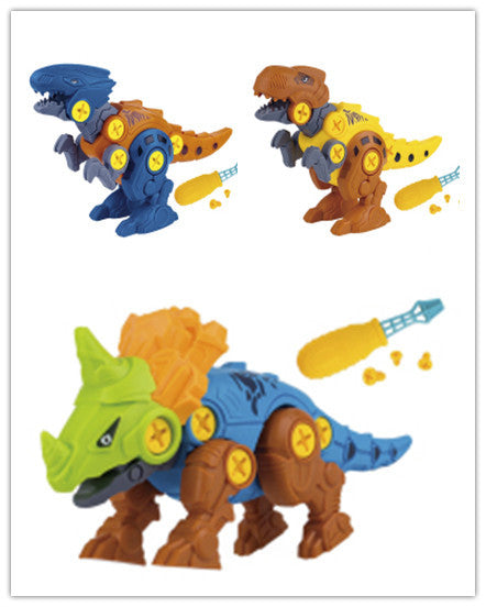 Kit de Montagem e Desmontagem de Brinquedo de Dinossauro: Conjunto de Parafusos e Porcas para Montar o Modelo.