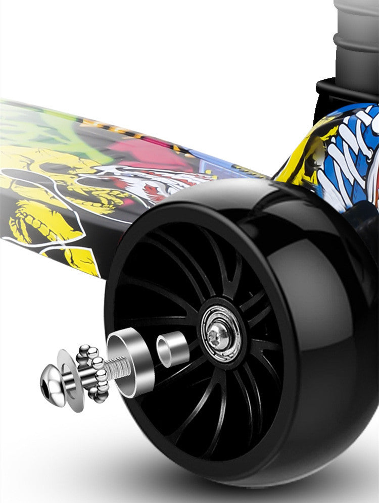 Patinete infantil com roda três em um